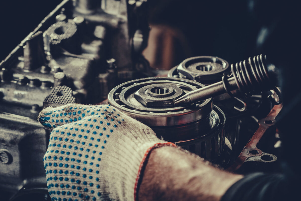 a mechanic repairing a car